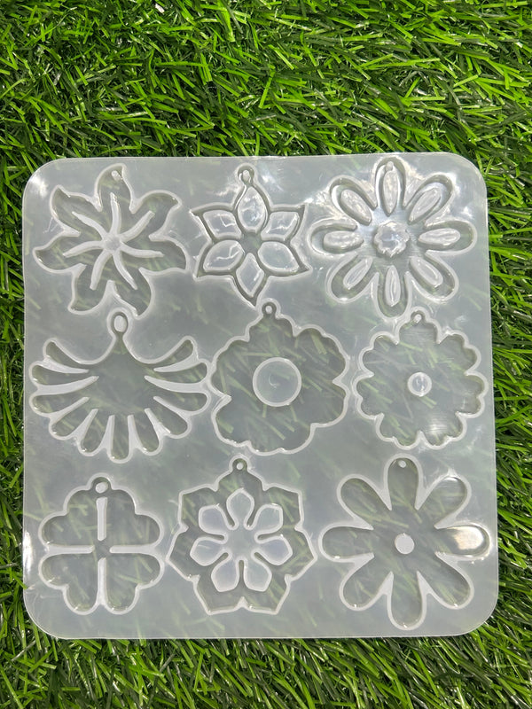 Earring , Keychain & Pendent Mould - 9 CVT Floral