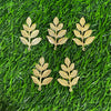 Metal Leaf Charm - set of 10
