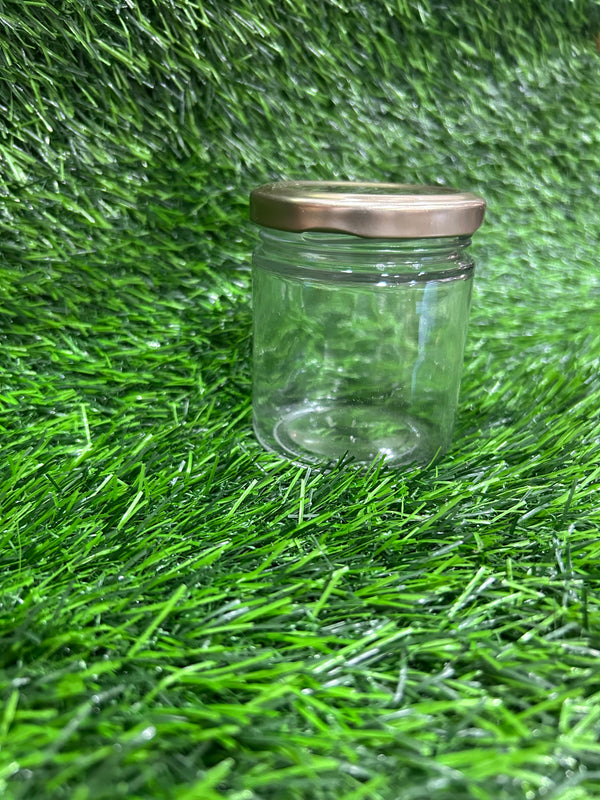 Glass Jar 200 ML - Gold Cap