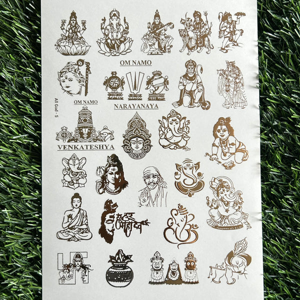 Golden Embossed Sheet A5 - EMB11