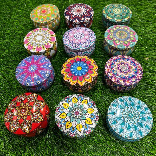 Mandala Pattern Candle Jar
