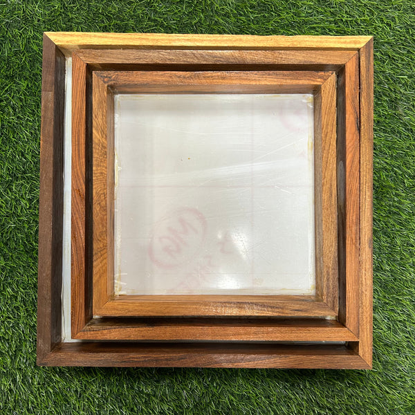Teak Wood Floating frame - 10”x10”