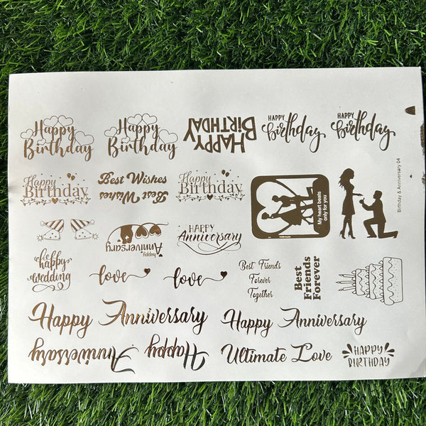 Golden Embossed Sheet A4 - EMB9