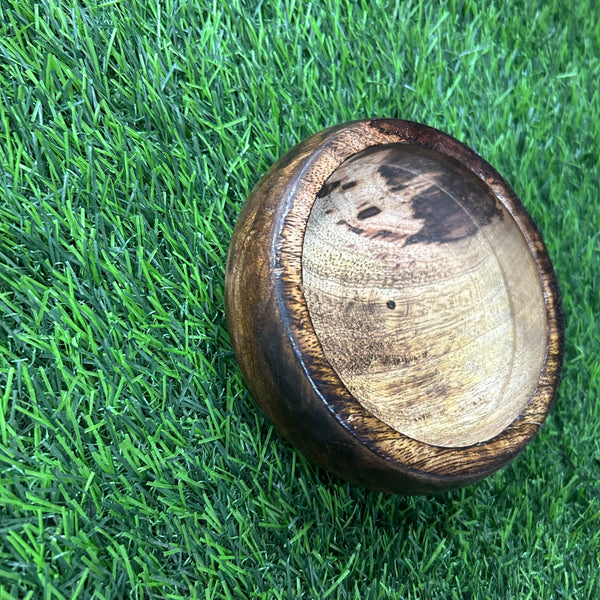 Wooden Candle Round Bowl - Flat