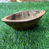 Wooden candle boat bowl 6”x4”