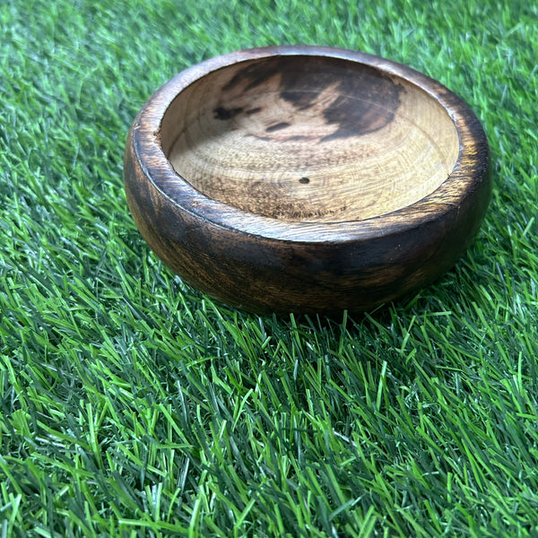 Wooden Candle Round Bowl - Flat