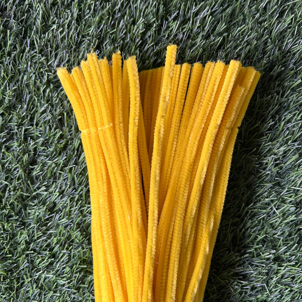 Pipe Cleaners Bright Yellow - set of 100